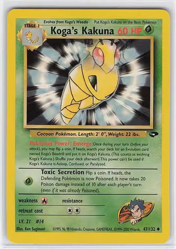 Koga's Kakuna — Gym Challenge · #47 · Englisch, Vorderseite