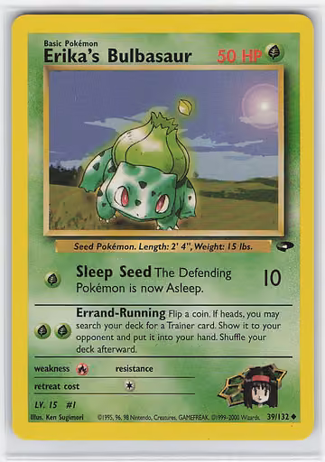 Erika's Bulbasaur — Gym Challenge · #39 · Englisch, Vorderseite