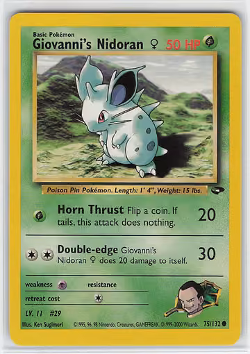Giovanni's Nidoran ♀ — Gym Challenge · #75 · Englisch, Vorderseite