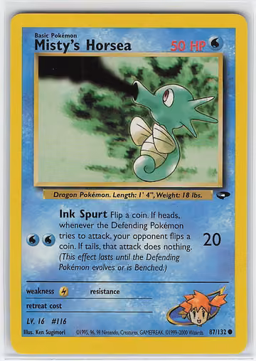 Misty's Horsea — Gym Challenge · #87 · Englisch, Vorderseite