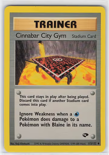Cinnabar City Gym — Gym Challenge · #113 · Englisch, Vorderseite