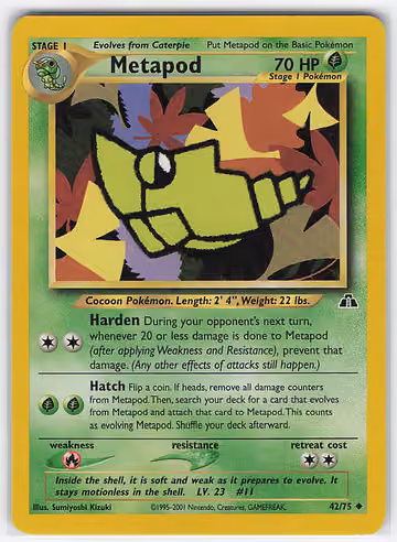 Metapod — Neo Discovery · #42 · Englisch, Vorderseite