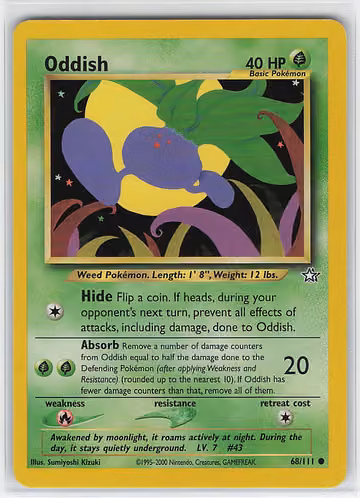 Oddish — Neo Genesis · #68 · Englisch, Vorderseite