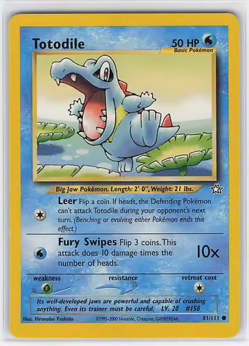 Totodile — Neo Genesis · #81 · Englisch, Vorderseite