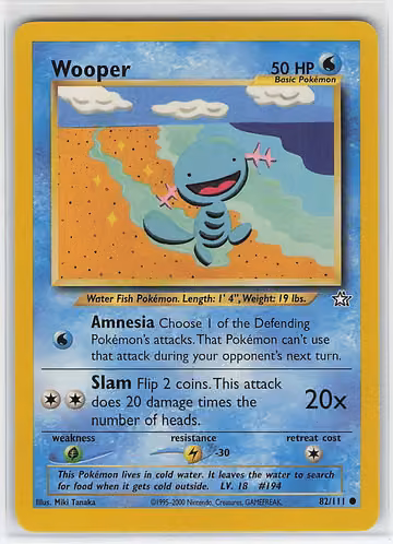 Wooper — Neo Genesis · #82 · Englisch, Vorderseite