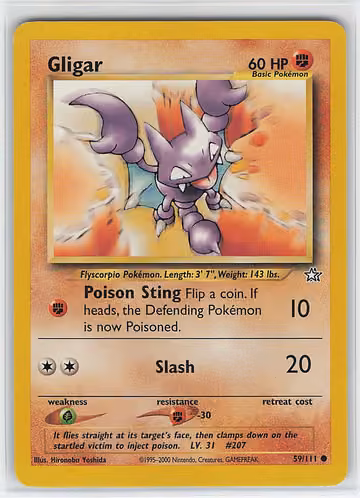Gligar — Neo Genesis · #59 · Englisch, Vorderseite
