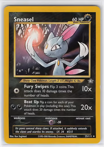 Sneasel — Neo Genesis · #25 · Englisch, Vorderseite