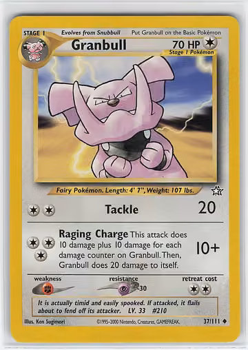 Granbull — Neo Genesis · #37 · Englisch, Vorderseite