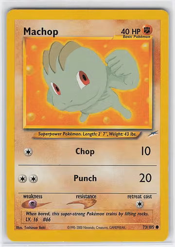 Machop — Neo Destiny · #73 · Englisch, Vorderseite