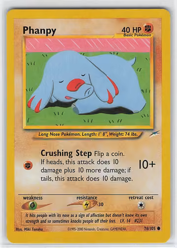 Phanpy — Neo Destiny · #76 · Englisch, Vorderseite