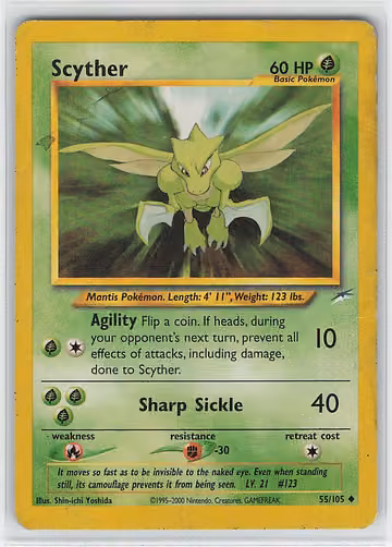 Scyther — Neo Destiny · #55 · Englisch, Vorderseite