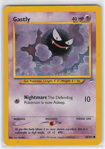 Gastly — Neo Destiny · #65 · Englisch, Vorderseite