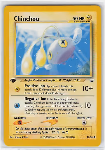 Chinchou — Neo Revelation · #42 · Englisch, Vorderseite