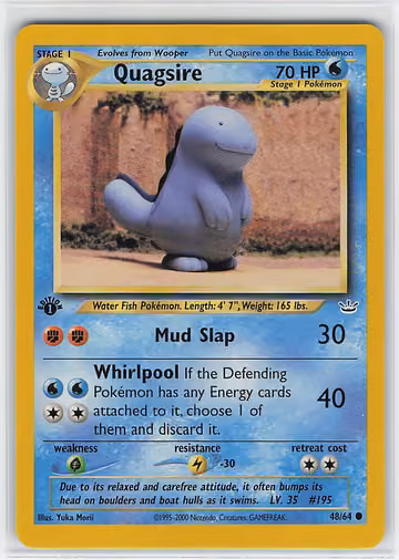 Quagsire — Neo Revelation · #48 · Englisch, Vorderseite