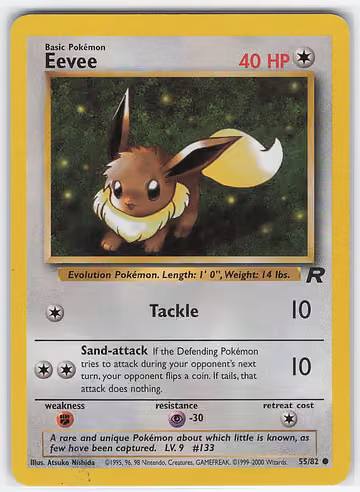 Eevee — Team Rocket · #55 · Englisch, Vorderseite
