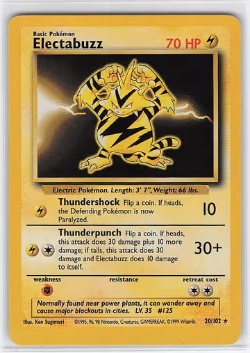 Electabuzz — Base Set · #20 · Englisch, Vorderseite