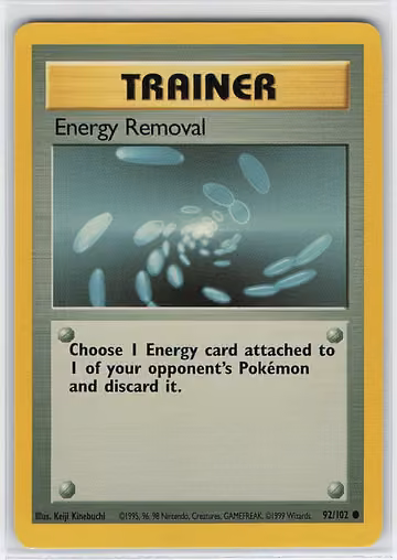 Energy Removal — Base Set · #92 · Englisch, Vorderseite