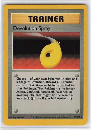 Devolution Spray — Base Set · #72 · Englisch, Vorderseite