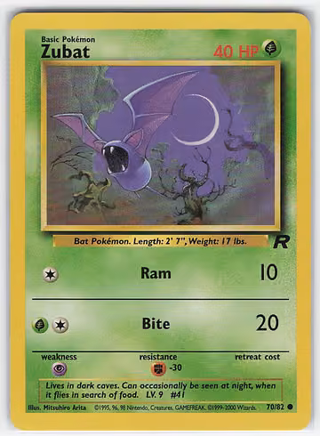Zubat — Team Rocket · #70 · Englisch, Vorderseite