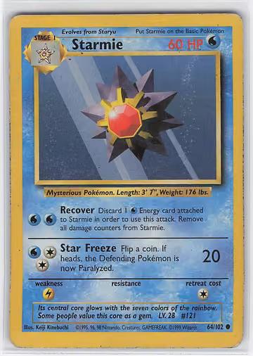 Starmie — Base Set · #64 · Englisch, Vorderseite