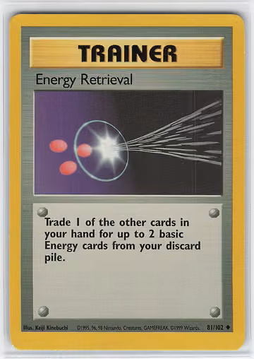 Energy Retrieval — Base Set · #81 · Englisch, Vorderseite