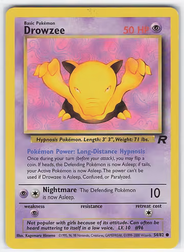 Drowzee — Team Rocket · #54 · Englisch, Vorderseite