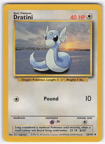 Dratini — Base Set · #26 · Englisch, Vorderseite