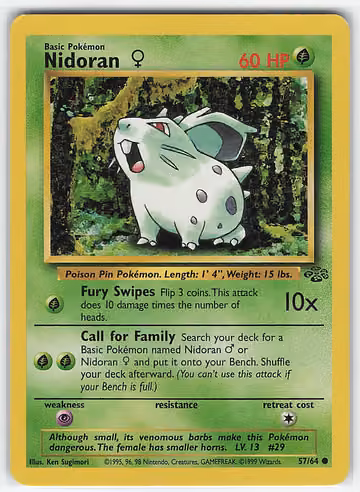 Nidoran ♀ — Jungle · #57 · Englisch, Vorderseite