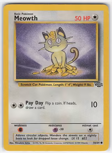 Meowth — Jungle · #56 · Englisch, Vorderseite