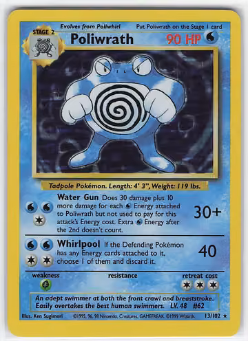 Poliwrath — Base Set · #13 · Englisch, Vorderseite
