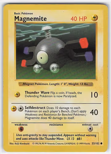 Magnemite — Base Set · #53 · Englisch, Vorderseite