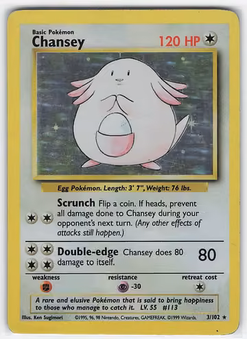 Chansey — Base Set · #3 · Englisch, Vorderseite