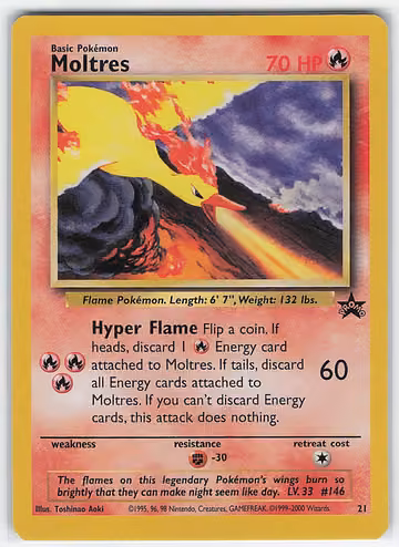 Moltres — Wizards Black Star Promos · #21 · Englisch, Vorderseite