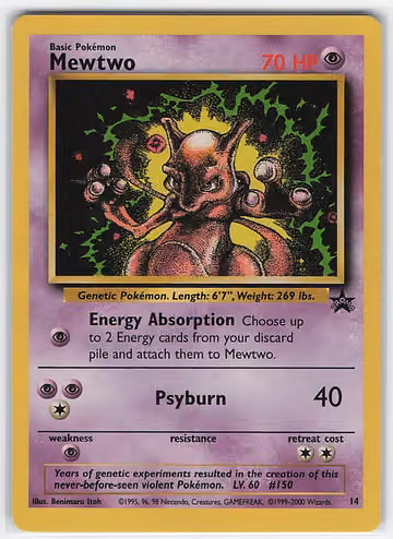 Mewtwo — Wizards Black Star Promos · #14 · Englisch, Vorderseite