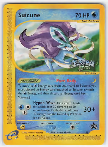 Suicune — Wizards Black Star Promos · #53 · Englisch, Vorderseite
