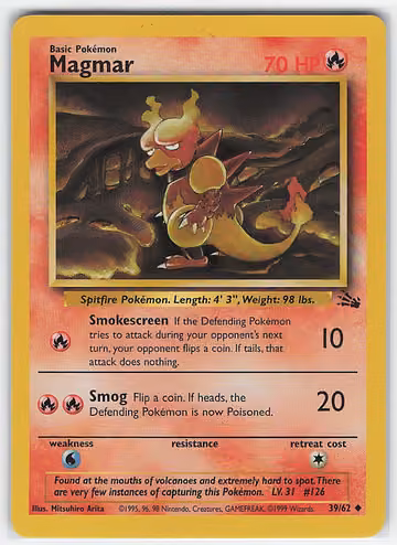 Magmar — Fossil · #39 · Englisch, Vorderseite