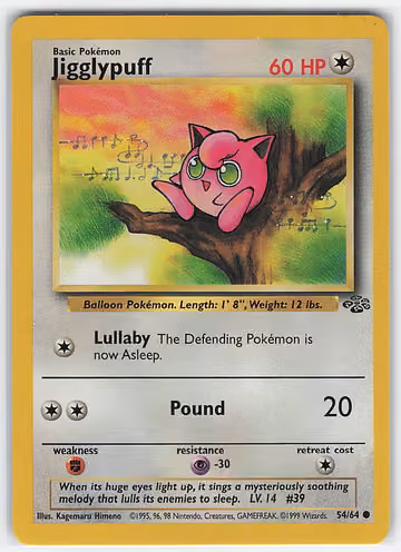 Jigglypuff — Jungle · #54 · Englisch, Vorderseite