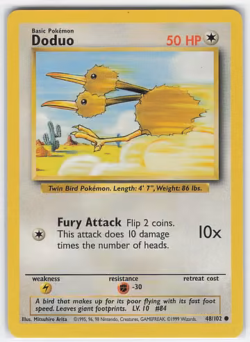 Doduo — Base Set · #48 · Englisch, Vorderseite