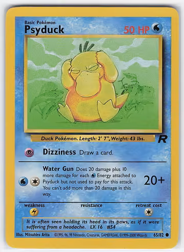 Psyduck — Team Rocket · #65 · Englisch, Vorderseite