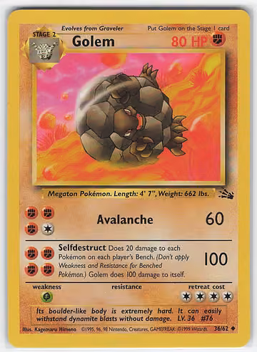 Golem — Fossil · #36 · Englisch, Vorderseite