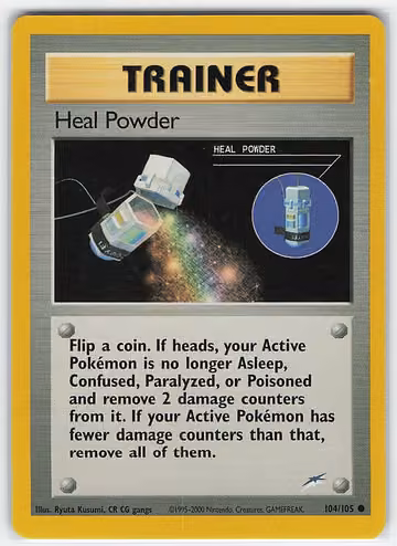 Heal Powder — Neo Destiny · #104 · Englisch, Vorderseite