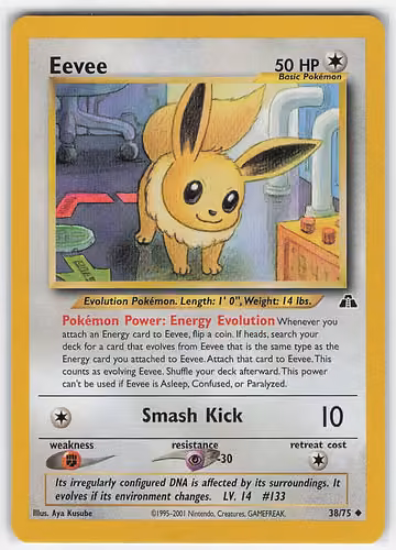 Eevee — Neo Discovery · #38 · Englisch, Vorderseite