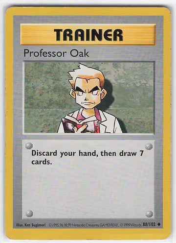 Professor Oak — Base Set · #88 · Englisch, Vorderseite