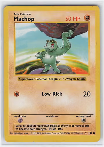 Machop — Base Set · #52 · Englisch, Vorderseite