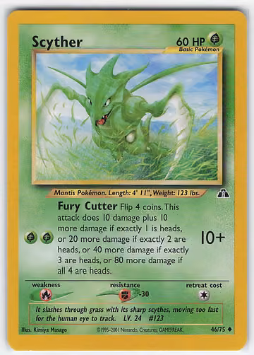 Scyther — Neo Discovery · #46 · Englisch, Vorderseite