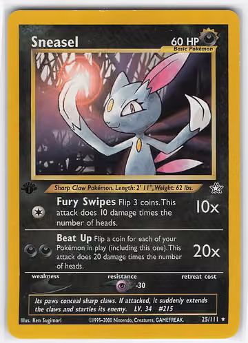 Sneasel — Neo Genesis · #25 · Englisch, Vorderseite