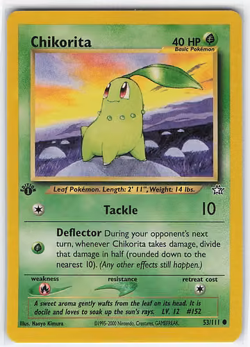 Chikorita — Neo Genesis · #53 · Englisch, Vorderseite