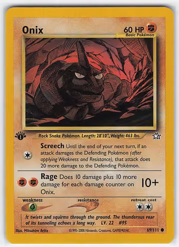 Onix — Neo Genesis · #69 · Englisch, Vorderseite
