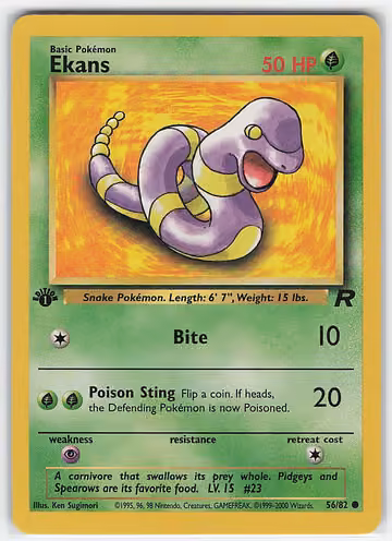 Ekans — Team Rocket · #56 · Englisch, Vorderseite