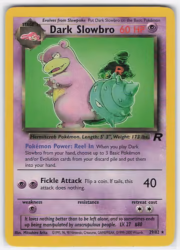 Dark Slowbro — Team Rocket · #29 · Englisch, Vorderseite